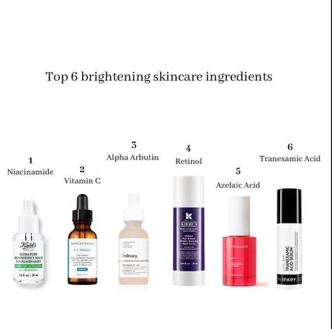 Brightening Skincare, Skin Care Ingredients, Azelaic Acid, Tranexamic Acid, Stay Young, Skincare Tips, Skincare Ingredients, 2024 Vision, Young And Beautiful