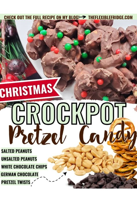 Crockpot Pretzel Bark, Pretzel Crockpot Candy Recipe, Crockpot Pretzel Candy, Crockpot Candy With Pretzels, Crockpot Pretzels, Pretzel Crockpot Candy, Pretzel Candy Recipes, Crockpot Candy Recipes, Slow Cooker Candy