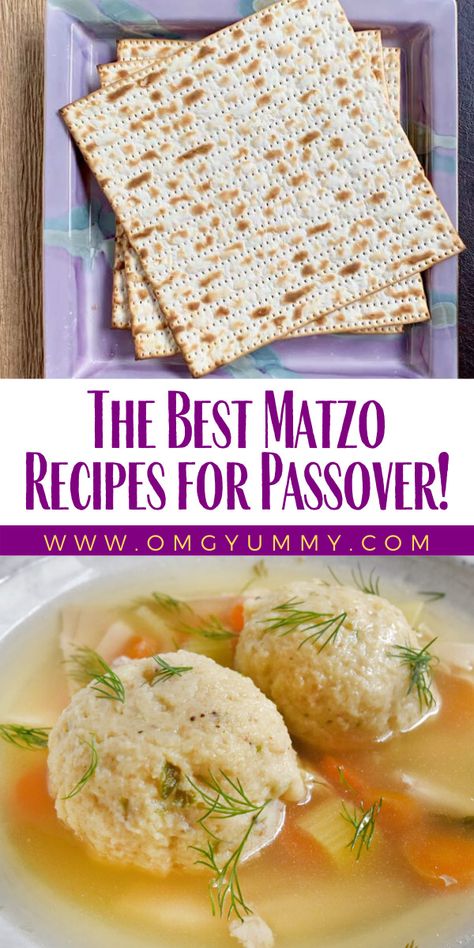 Matzo Kugel Recipes, Matzah Recipes For Passover, Matzah Recipes, Matzo Ball Recipe, Passover Recipes Dinner, Unleavened Bread Recipe, Passover Ideas, Passover Food, Jewish Passover