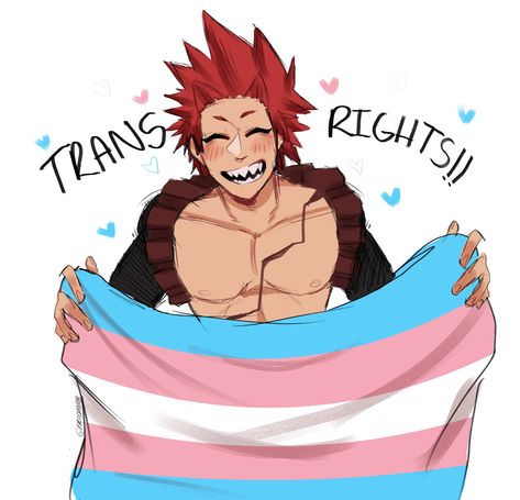 Boyfriend Scenarios, Trans Art, Trans Boys, Trans Rights, Kirishima Eijirou, Gay Memes, Lgbt Love, Trans Pride, Lgbt Art