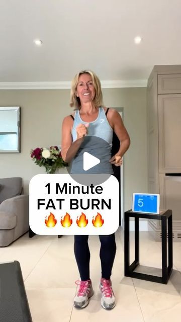 Petra Genco on Instagram: "Have you been sat down for too long? Then get up and do this 1 min workout to get you moving!! How many rounds can you do? 🔥
#womenshealth #weightloss #fitness #over40 #homeworkout #exercise #loseweight #menopause #getfit #health" Petra Genco Exercises, 10 Minute Strength Workout, Strenght Woman Exercise, Best Workout For Menopausal Women, Exercise For Obese Beginners, Beginner Exercise For Obese Women, Everyday Workouts, Easy Workouts For Beginners, Petra Genco