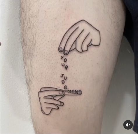 Your Opinion Tattoo, Barcelona Tattoo Ideas, Non Basic Tattoos, Hands Tattoo Design, Koch Tattoo, Ignorant Tattoo, Tattoo Ideas Minimalist, Herren Hand Tattoos, Men Tattoo Ideas