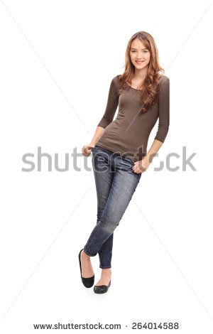 Person Leaning On Wall, Person Leaning Against Wall Reference, Body Reference, Muslim Girls, Model Release, Young Woman, Royalty Free Photos, Pose Reference, Grey Jean