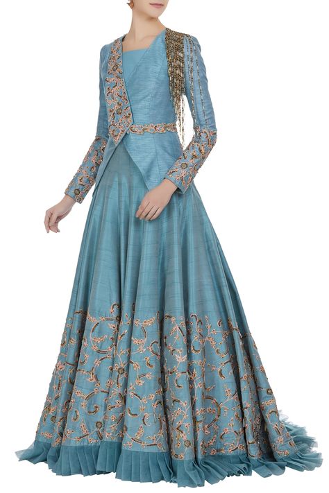 Long Skirt Top Designs, Raw Silk Blouse, Long Blouse Designs, Indian Bridesmaid Dresses, Choli Dress, Raw Silk Lehenga, Wedding Lehenga Designs, Lehnga Dress, Embroidered Lehenga