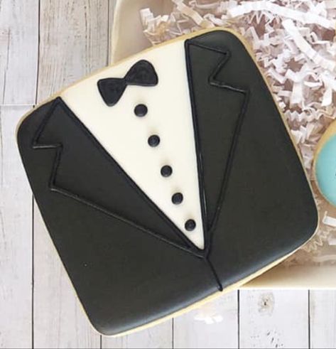 Bachelor Party Cookies, Mr Onederful Birthday Party Ideas, Bow Tie Cookies, Tuxedo Cake, Elegant Cookies, Anniversary Cookies, Wedding Cake Cookies, Sugar Cookie Royal Icing, Creative Baking