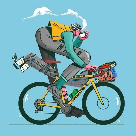 Cyclist Illustration, Cycling Artwork, Mountain Bike Art, Cycling Pictures, Bike Messenger, Bike Illustration, Fixie Bike, Adventure Aesthetic, Road Bike Cycling