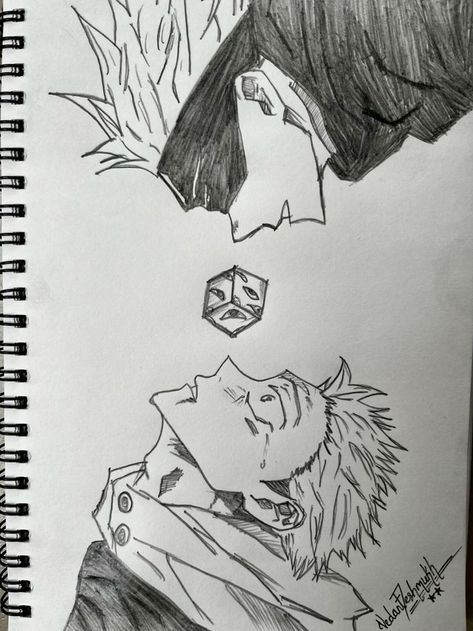 Jujutsu Kaisen Manga Drawing, Gojo Draw Sketch, Jujutsu Drawing, How To Draw Gojo, Jujutsu Kaisen Sketch, Jjk Sketch, Jujutsu Kaisen Drawing, Nice Things To Draw, Jjk Drawing