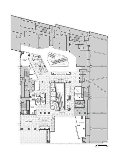 Yan Bookstore / ikg inc. | ArchDaily Bookstore Layout, Chinese Cities, Chinese Buildings, Rammed Earth Wall, Commercial Complex, Zen Buddhism, Design A Space, Shenzhen China, Civic Center