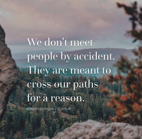 Quotes About Meeting People, The Right Person Quotes, Accident Quotes, Happy People Quotes, Reason Quotes, Path Quotes, Always Quotes, Promise Quotes, Buddhist Quotes