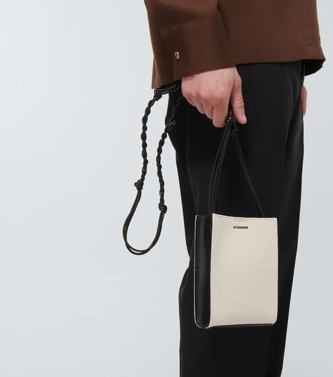 Jil Sander - Tangle small canvas bag | Mytheresa Jil Sander Canvas Bag, Small Canvas Bag, Spring Menswear, Small Canvas Bags, Small Canvas, Together We Can, Jil Sander, Phone Bag, Canvas Bag