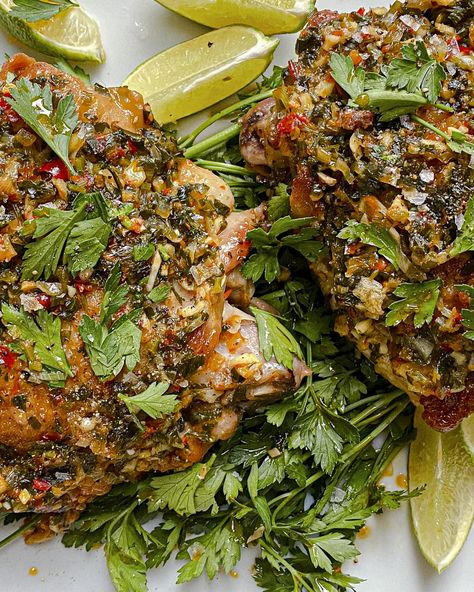 Holiday Turkey Recipes, Roasted Turkey Thighs, Turkey Thigh Recipes, Red Chimichurri, Turkey Thigh, Recipes For Turkey, Detox Meals, Newfoundland Recipes, Turkey Thighs