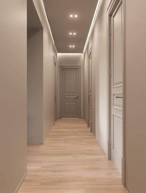 Modern Appartement, Modern Apartment Decor, Corridor Design, House Ceiling Design, Ceiling Design Living Room, Hal Decor, تصميم للمنزل العصري, Hallway Designs, Ceiling Design Modern