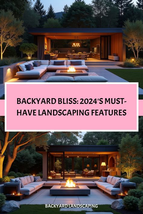 Comfortable outdoor seating area integrated with lush landscaping Medium Backyard Landscaping, Rich Backyard, Colorado Landscaping, Large Backyard Landscaping, Side Yard Landscaping, Modern Backyard Landscaping, Landscaping Backyard, Yard Landscape, Large Backyard