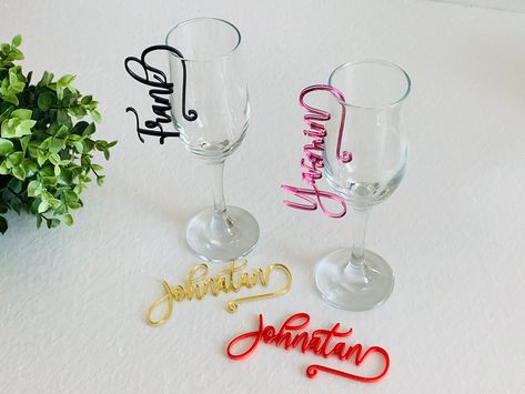 Price: $1.07#personalized #glass #custom #cocktail #drink #hanging #drink #laser #place #drink #guest #drink #labels Drink Name Tags, Drink Markers, Wine Glass Tags, Champagne Drinks, Drink Marker, Drink Tags, Personalized Wine Glasses, Cocktail Drink, Personalized Wine Glass