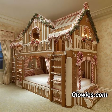 Dog Yard, Unique Beds, Bunk Bed, Bunk Beds, Home Renovation, Gingerbread, Christmas Ideas, Room Ideas, Lily