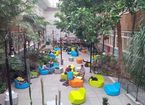 Outdoor Study Area, Mall Landscape, University Of Calgary, Co Living, Study Area, Outdoor Landscape, Bench Seating, Study Areas, Visual Display