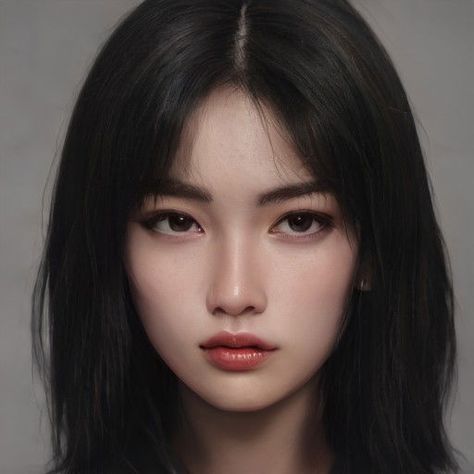 An image generated by Artbreeder. A collaborative tool for discovering images. Artbreeder Asian Girl, Artbreeder Girl, Hunger Games Characters, Games Characters, Indonesian Girls, Purple Eyes, Face Design, Dark Hair, Face Claims