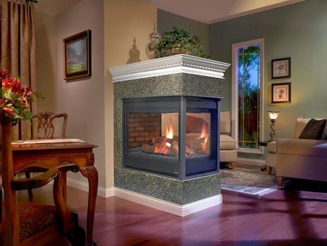 Peninsula Fireplace, Heatilator Fireplace, Outdoor Fireplace Plans, Wood Burning Fireplace Inserts, Diy Outdoor Fireplace, Gas Fireplace Insert, Brick Fireplace Makeover, Glass Fireplace, Fireplace Hearth