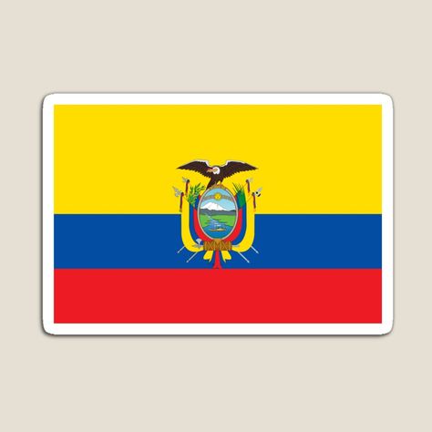 Flag Of Ecuador, Ecuadorian Flag, Ecuador Flag, Small Flags, Flag Sticker, Car Bumper Stickers, Coloring Stickers, Flag Design, Tri Color