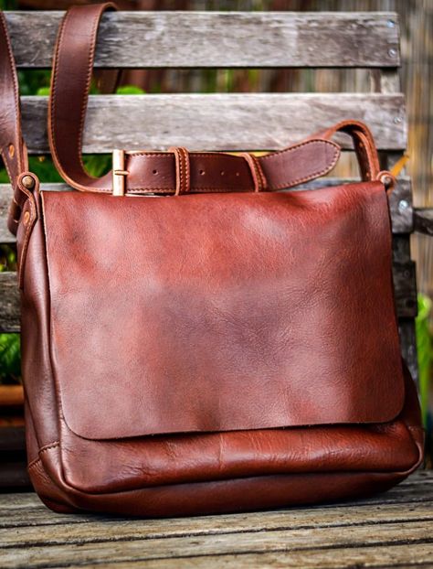 Bear Leather, Field Bag, Bison Leather, Tooled Leather Bag, Horween Leather, Leather Rucksack, Leather Laptop Bag, Duffle Bags, Leather Laptop