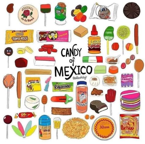 Mexico.mochileros on Instagram: “Deliciosos, clásicos y tradicionales dulces mexicanos 😋🇲🇽 #mexicosorprendente #cultura #mexicodesconocido #gastronomia #arte #dulces…” Mexico Wallpaper, Candy Drawing, Cute Backgrounds For Iphone, Mexican Snacks, Mexican Memes, Mexican Culture Art, Mexican Candy, Walpaper Hello Kitty, Hello Kitty Crafts