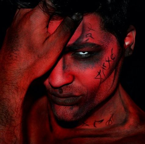 Devil Makeup Halloween, Mens Halloween Makeup, Demon Makeup, Devil Makeup, Halloweenský Makeup, Make Up Halloween, Devil Halloween, Amazing Halloween Makeup, Halloween Makeup Scary