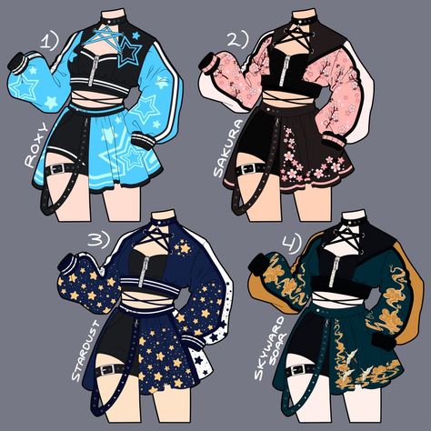 NYAHALLO 🐈‍⬛ on X: "Superstar sets ⭐️ 1, 2, 3, or 4? https://t.co/MrpeE2rNyh" / X Clothing Sketches, Art Outfits, Dress Design Drawing, Clothing Design Sketches, Drawing Anime Clothes, Dress Design Sketches, Whimsical Fashion, Fashion Design Drawings, Fashion Design Sketches