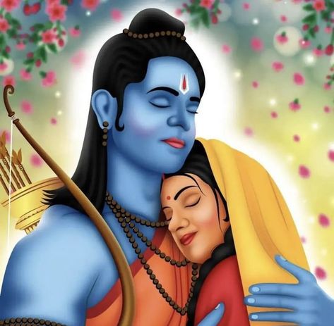 Ram Sita Love Images, Ramsita Hd Photo, Siyaram Painting, Ram Sita Cartoon Images, Ram Sita Anime, Lord Rama Art Beautiful, Sita Ram Hd Wallpaper, Ram Sita Love, Ram Sita Painting