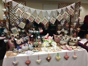 3rd craft fair stall Yorkshire Mining Museum Craft Fayre Display Ideas, Christmas Stall Ideas Craft Fairs, Craft Market Stall Ideas, Craft Stall Display, Christmas Market Stall, Market Stall Display, Craft Displays, Quilted Items, Stall Display