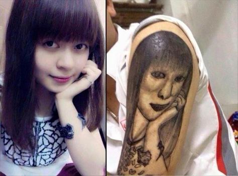 Really Bad Tattoos, Tattoos Gone Wrong, Tattoo Mistakes, Terrible Tattoos, Horrible Tattoos, No Regrets Tattoo, Spicy Memes, Epic Tattoo, Tattoo People