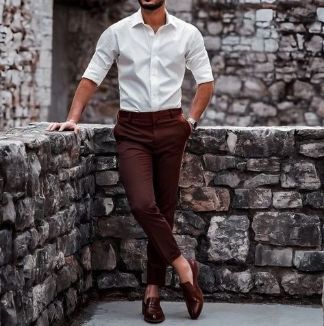 Men Formal Outfit, Loafers Men Outfit, Business Casual Attire For Men, Workplace Fashion, Pants Outfit Men, Classy Outfits Men, Mens Casual Outfits Summer, Dress Suits For Men, Men Fashion Casual Shirts