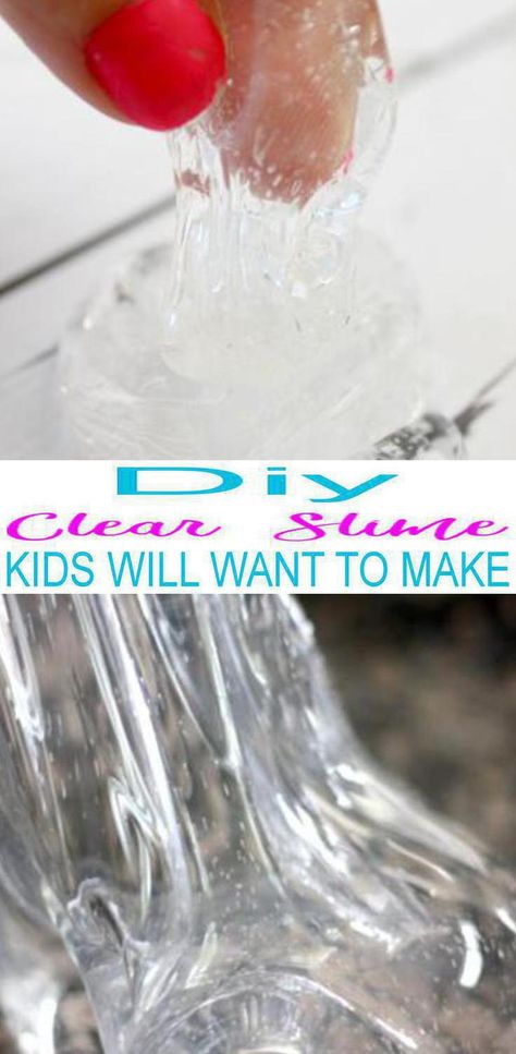 DIY Clear Slime! Find the best clear slime recipes. Easy and simple ways to make slime with ingredients you may already have. You can find slime recipes with and without glue as well as with and without borax. Make slime with contact lens solution too. Get the best DIY clear slime ideas now! Clear Slime Recipe Without Borax Easy, Glitter Glue Slime Recipes, Perfect Slime Recipe, Diy Clear Slime, Diy Crafts Slime, Glitter Slime Recipe, Ways To Make Slime, Cool Slime Recipes, Fluffy Slime Recipe