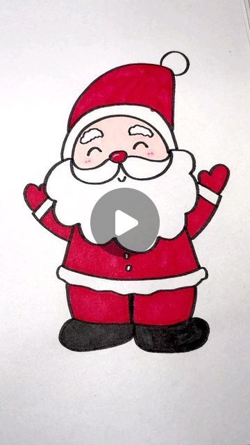 Santa Easy Drawing, Christmas Drawing Ideas Pencil Easy, How To Draw A Santa Claus, How To Draw Santa Claus Step By Step, Easy Santa Drawing For Kids, How To Draw Santa Claus, Cute Christmas Drawings Easy Simple, Draw Santa Easy, Simple Santa Drawing