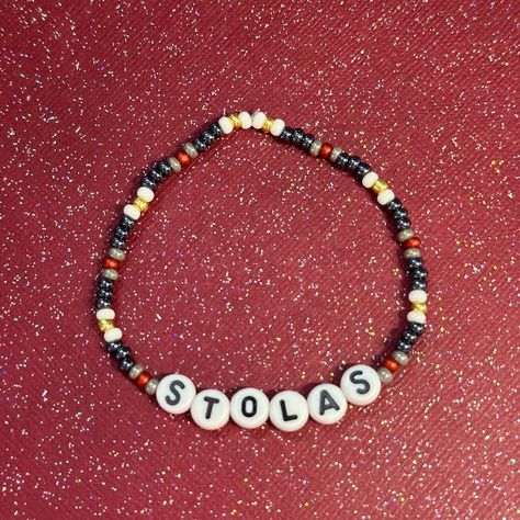 Helluva Boss Bracelet, Bracelet Seed Beads, Nerdy Gifts, Word Bracelet, Bracelet Ideas, Gifts For Boss, Helluva Boss, Seed Beads, Theater