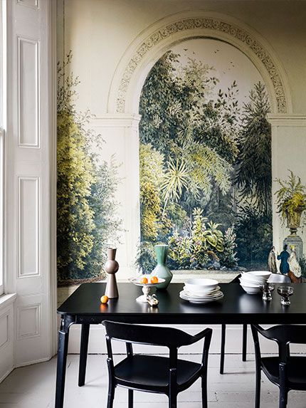 2019 Interior Home Trends | Murals | Surface View Blog Nature Mural, Interior Design Blogs, Interior Murals, Garden Mural, Victorian Wall, Bedroom Murals, Wall Murals Painted, Mural Design, Mural Wall Art