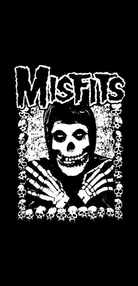 Emo Wallpapers For Iphone, The Misfits Wallpaper, Misfits Wallpaper Iphone, Metal Wallpaper Iphone, Metalhead Wallpaper, Misfits Art, Misfits Wallpaper, Misfits Band Art, Punk Rock Wallpaper