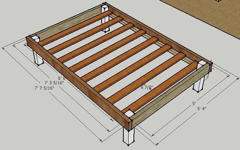 Simple Queen Bed Frame? - by luckysawdust @ LumberJocks.com ~ woodworking community Simple Queen Bed, Queen Bed Frame Diy, Bed Frame Plans, Simple Bed Frame, Diy Platform Bed, Built In Bed, Bed Frame Design, Diy Bed Frame, Simple Bed