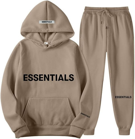 Essentials Hoodie Pants Letter Print Loose Oversized Long Sleeve Sweatshirt for Men Women Unisex Couple Suit Essentials Hoodie Outfit, Essentials Tracksuit, Outfit Essentials, Essentials Hoodie, Street Sweatshirt, Hoodie Set, Sweatshirt Set, Couples Hoodies, Hoodie Outfit