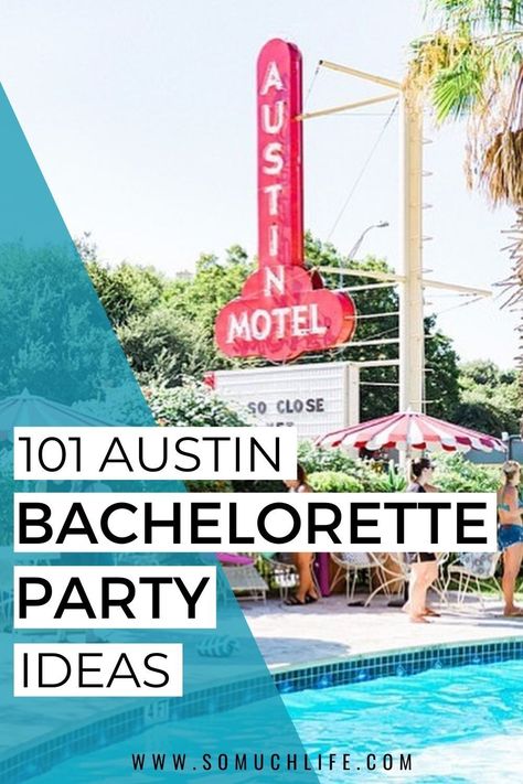 Austin is one of the top bachelorette party destinations and for good reason. Here are 101 Austin Bachelorette Party Ideas! #visitaustin #bacheloretteparty #austintexas Texas Bachelorette Party, Austin Bachelorette Party, Bachelorette Party Unique, Texas Party, Weekend In Austin, Austin Bachelorette, Texas Theme, Bachelorette Weekend Itinerary, Bachelorette Party Destinations