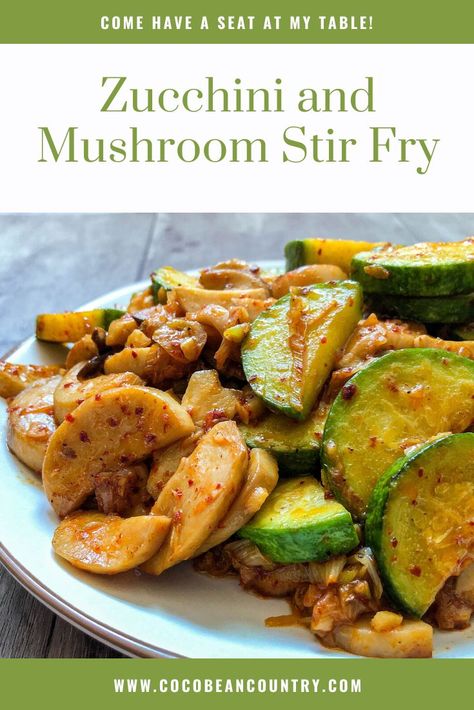 Zucchini And Mushroom, King Oyster Mushroom Recipe, King Mushroom, Simple Stir Fry, Zucchini Stir Fry, Mushroom Fried Rice, Oyster Mushroom Recipe, King Oyster Mushrooms, Mushroom Stir Fry