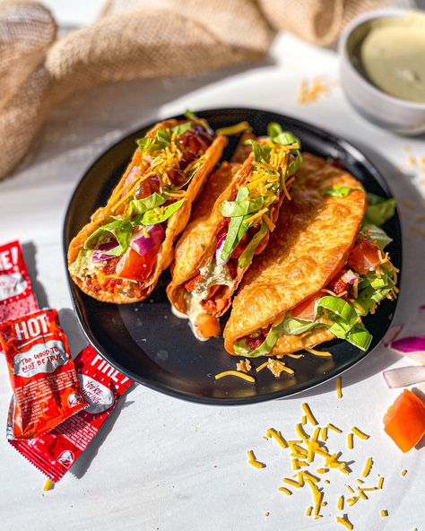 Paneer Chalupa — The Global Vegetarian Using Flour Tortillas, Chalupa Shell, Chalupa Recipe, Creamy Jalapeno Sauce, Taco Bell Sauce, Creamy Jalapeno, Paneer Dishes, Jalapeno Sauce, Nyt Cooking