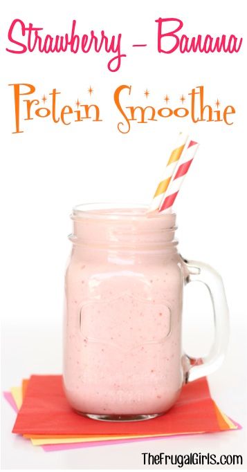 Make your workouts count with this easy post work-out Strawberry Banana Protein Smoothie Recipe! Healthy never tasted so fun! Strawberry Banana Protein Smoothie Recipe, Strawberry Banana Protein Smoothie, Fitness Smoothies, Pancakes Low Carb, Protein Cupcakes, Banana Protein Smoothie, Post Workout Smoothie, Protein Coffee, Smoothie King