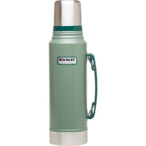 Stanley Classic Legendary Vacuum Bottle - 1 L, Green * Click image to read more details. #BarbecueandOutdoorDining Stanley Flask, Stanley Thermos, Coffee Thermos, Wide Mouth Bottle, Vacuum Insulated Water Bottle, Thermos Flask, Stainless Steel Thermos, Vacuum Bottle, Best Vacuum