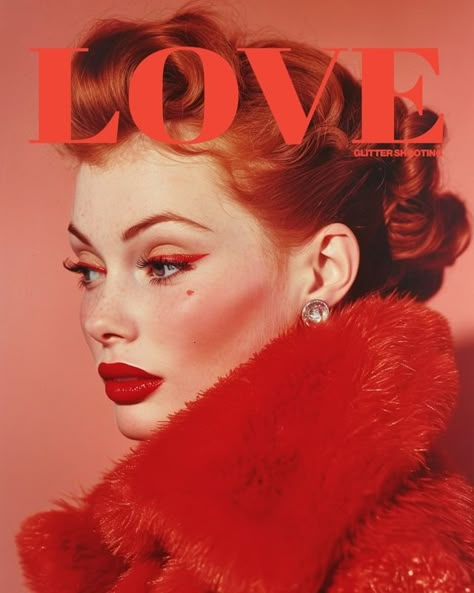 Instagram Valentines Vintage Photoshoot, Vogue Valentines Editorial, Vintage Christmas Glamour, Red Vintage Makeup, Valentine’s Day Photoshoot Editorial, Diy Editorial Photoshoot, Valentine’s Day Editorial, Valentines Editorial Photography, Vintage Valentines Day Photoshoot