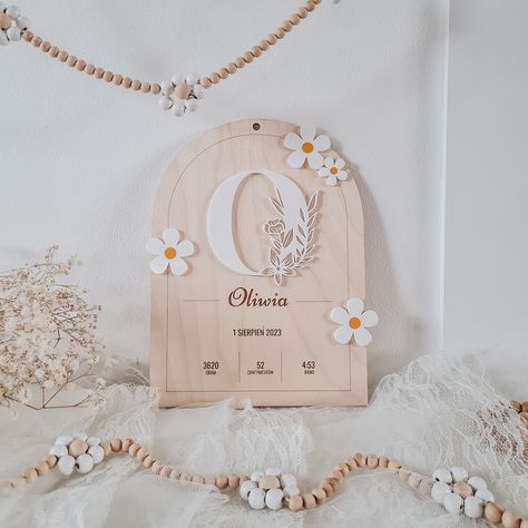 Baby Announcement Sign, Name Decorations, Personalised Wooden Gifts, Acrylic Laser Cut, Custom Business Signs, Birth Records, Baby Event, Laser Engraved Gifts, Acrylic Letters