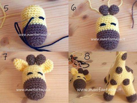 Giraffa uncinetto amigurumi: 3 schemi con tutorial - manifantasia Happy Birthday Flowers Gif, Amigurumi Tutorial, Amigurumi Free, Birthday Flowers, Amigurumi Pattern, Crochet Amigurumi, Aesthetic Anime, Amigurumi, Knitting