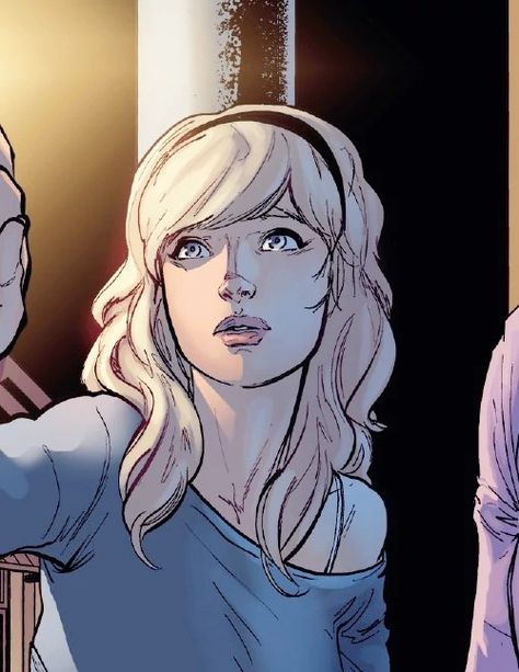 Gwen Stacy Gwen Stacy, Blonde Hair, Spiderman, Blonde, Marvel, Comics, Hair, Blue