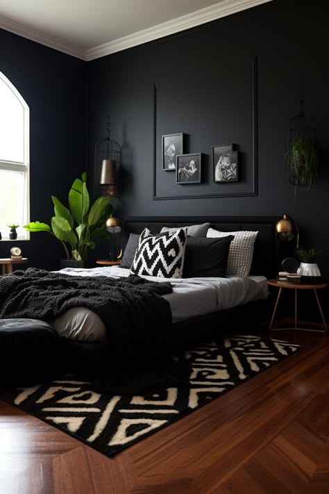 100+ Classic Black and White Bedroom Ideas Smart Storage Ideas, Ideas Habitaciones, Black Bedroom Decor, Sophisticated Bedroom, Dark Bedroom, Creative Bedroom, Black Bedroom, Decor Ideas Bedroom, Bedroom Refresh