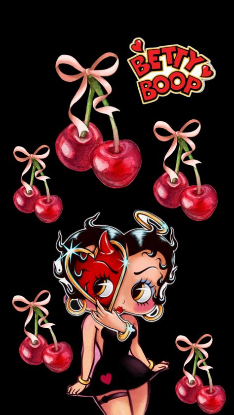 #monpremiershuffle #myfirstshuffle #bettyboop #wallpapercollage #wallpapers #cherry Betty Boop Posters, Pretty Wallpaper Ipad, Walpaper Hello Kitty, Betty Boop Art, Iconic Wallpaper, Simple Phone Wallpapers, Cartoon Wallpaper Iphone, Iphone Wallpaper Photos, Cute Simple Wallpapers