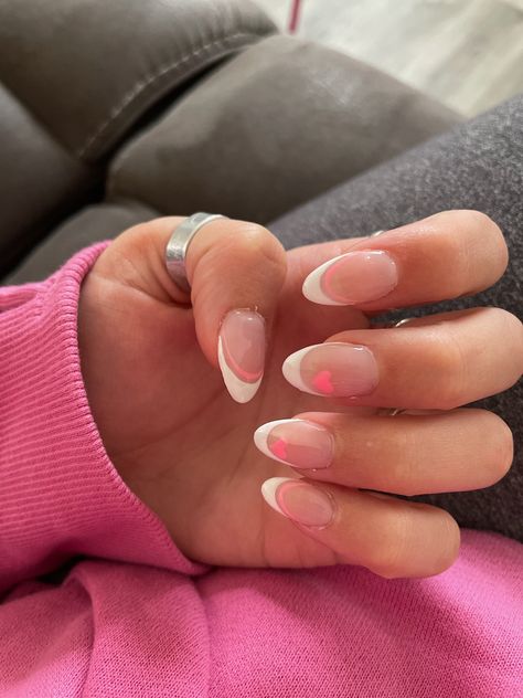 French Tips With Pattern, Nail Ink, Graduation Nails, Simple Gel Nails, Summery Nails, Basic Nails, Casual Nails, Classy Acrylic Nails, Nail Sets